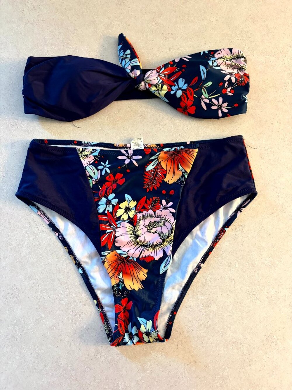 Women's Blue Floral Bikini Size Small
